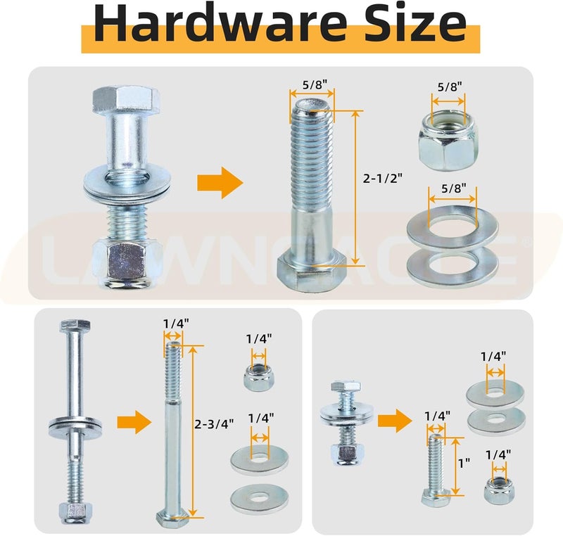 LANEAGLE Lawn Mower Trailer Hitch with Chromed Ball Hitch 2,000 lbs (1-7/8"x3/4"x2") for Cub Cadet, Husqvarna, Huskee, Craftsman and Most Conventional Lawn Mowers - Image 4